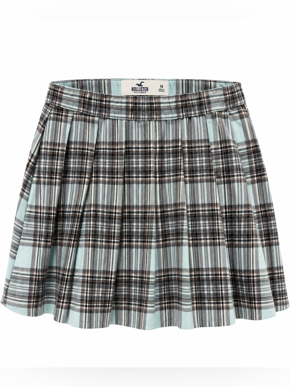 Hollister Plaid Pleated High Waist Skirt - Large
